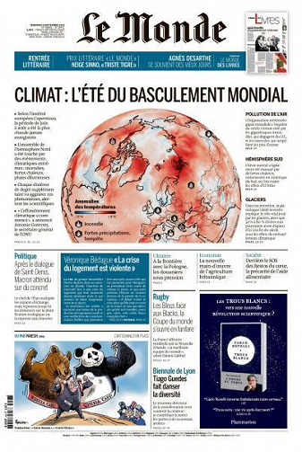 Le Monde du Vendredi 8 Septembre 2023