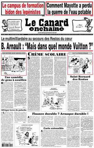 Le Canard Enchaîné N°5364 Du Mercredi 06 Septembre 2023